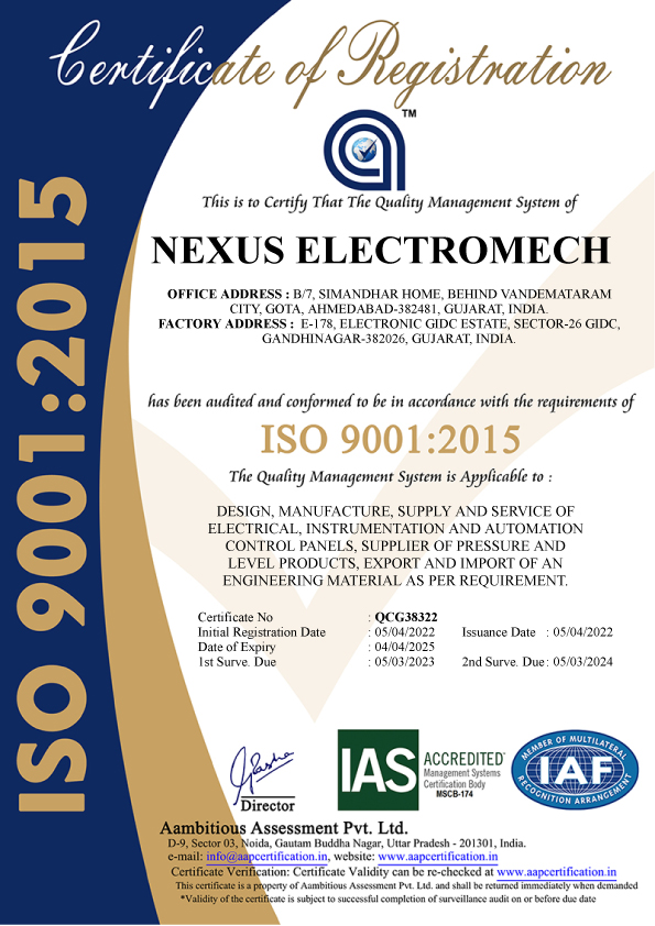 Nexus Electromech Certificate of Registration